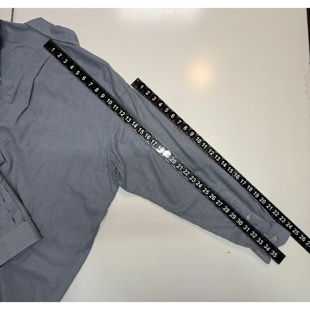 Ralph Lauren Golf Tilden Shirt Mens Large Blue White Plaid Long Sleeve Preppy‎ - Picture 5 of 11